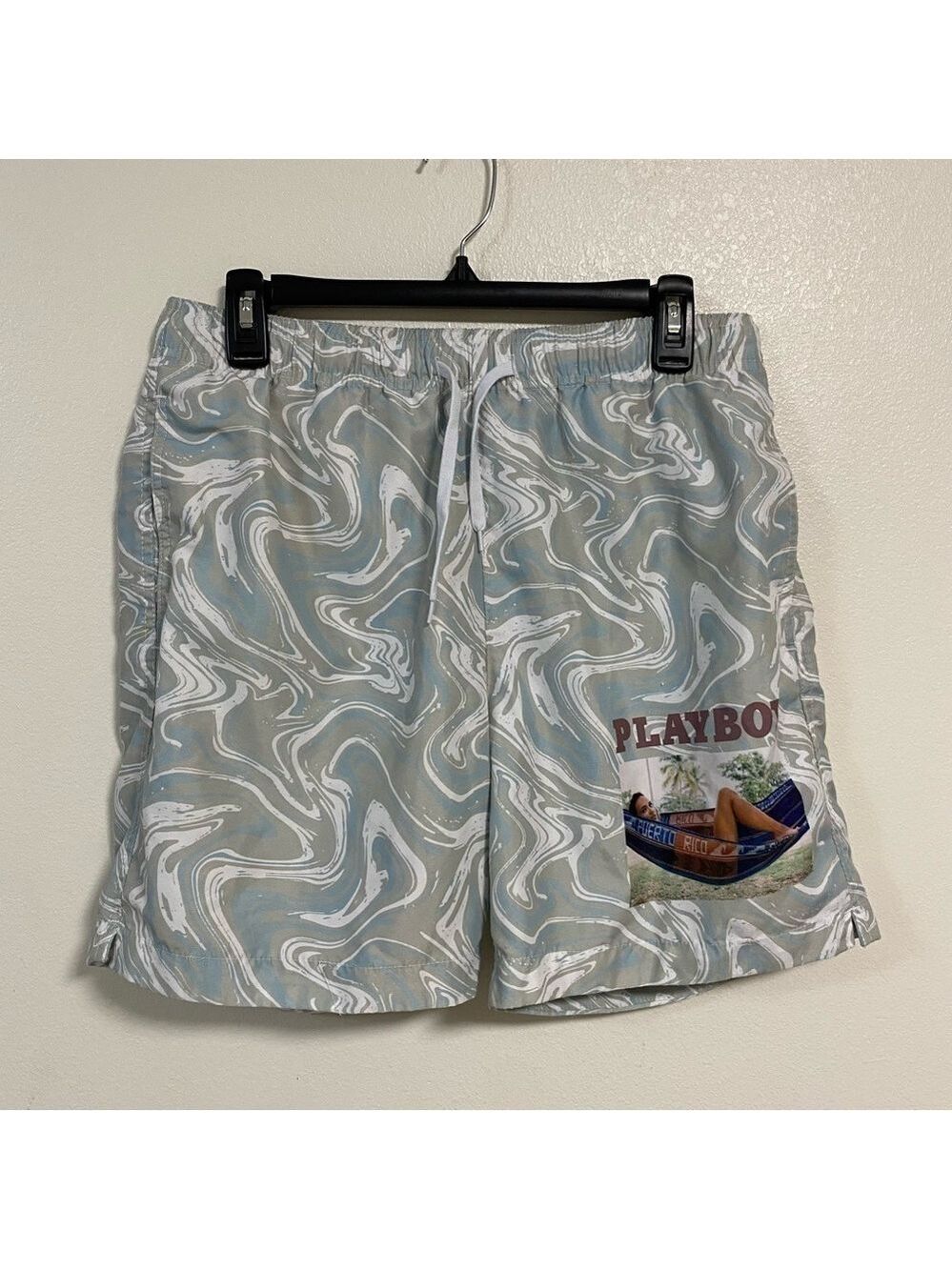 Playboy By PacSun Swim Trunks Men’s Size Medium Marble Swim Short Trunks